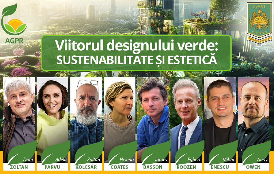Conferința AGPR 2025 Viitorul designului verde-sustenabilitate si estetica” – speakeri James Basson, Helena Basson